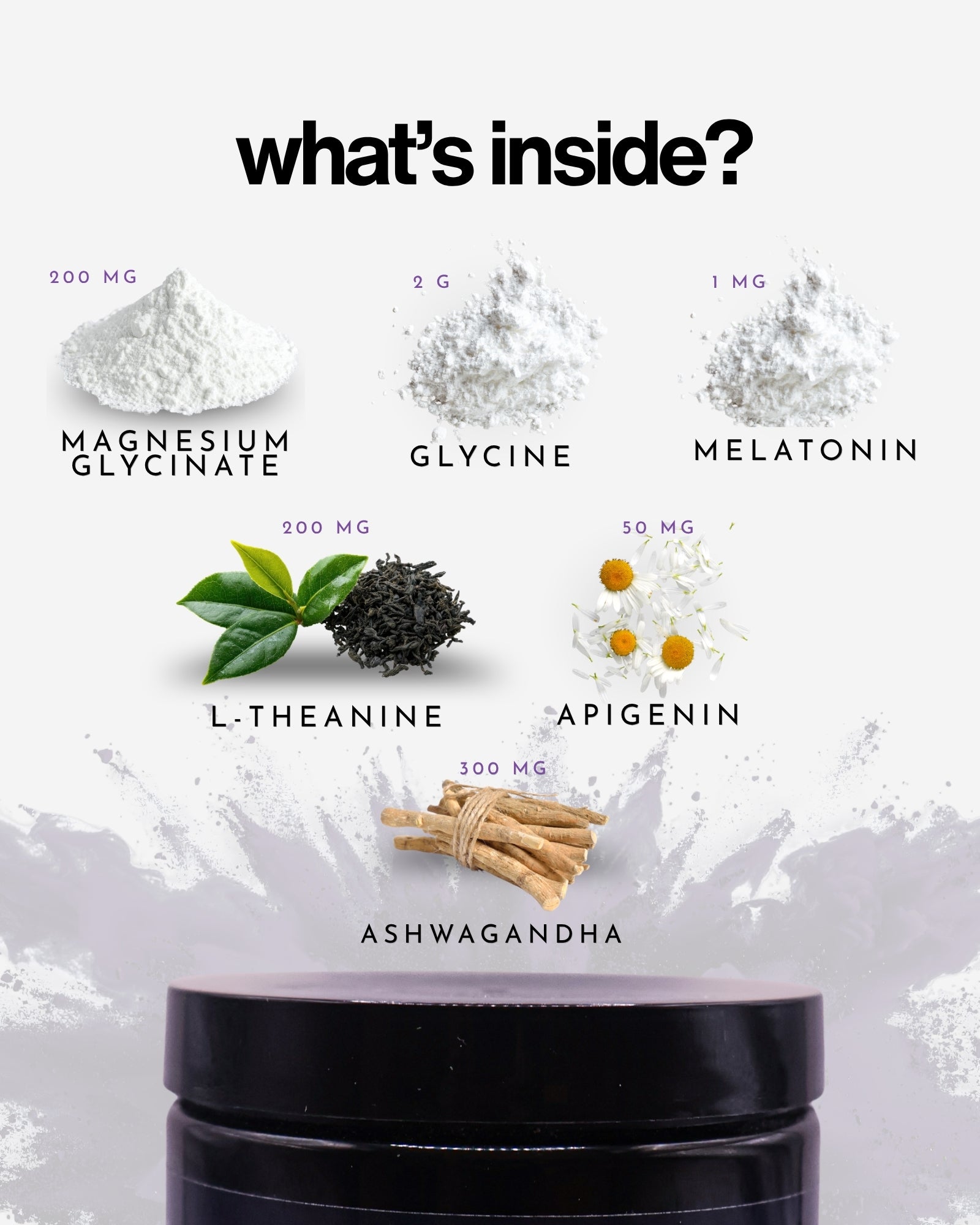 Supplement Facts panel for dipd. Deep Sleep Blend listing each ingredient and its dose